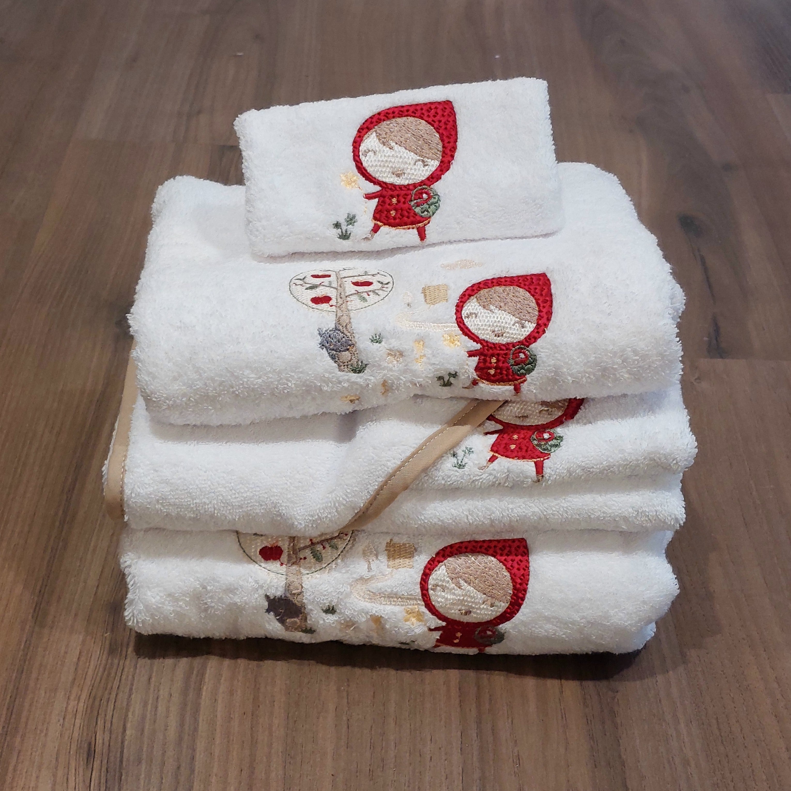 Linge de bain pour bébé en coton peigné Chaperon rouge