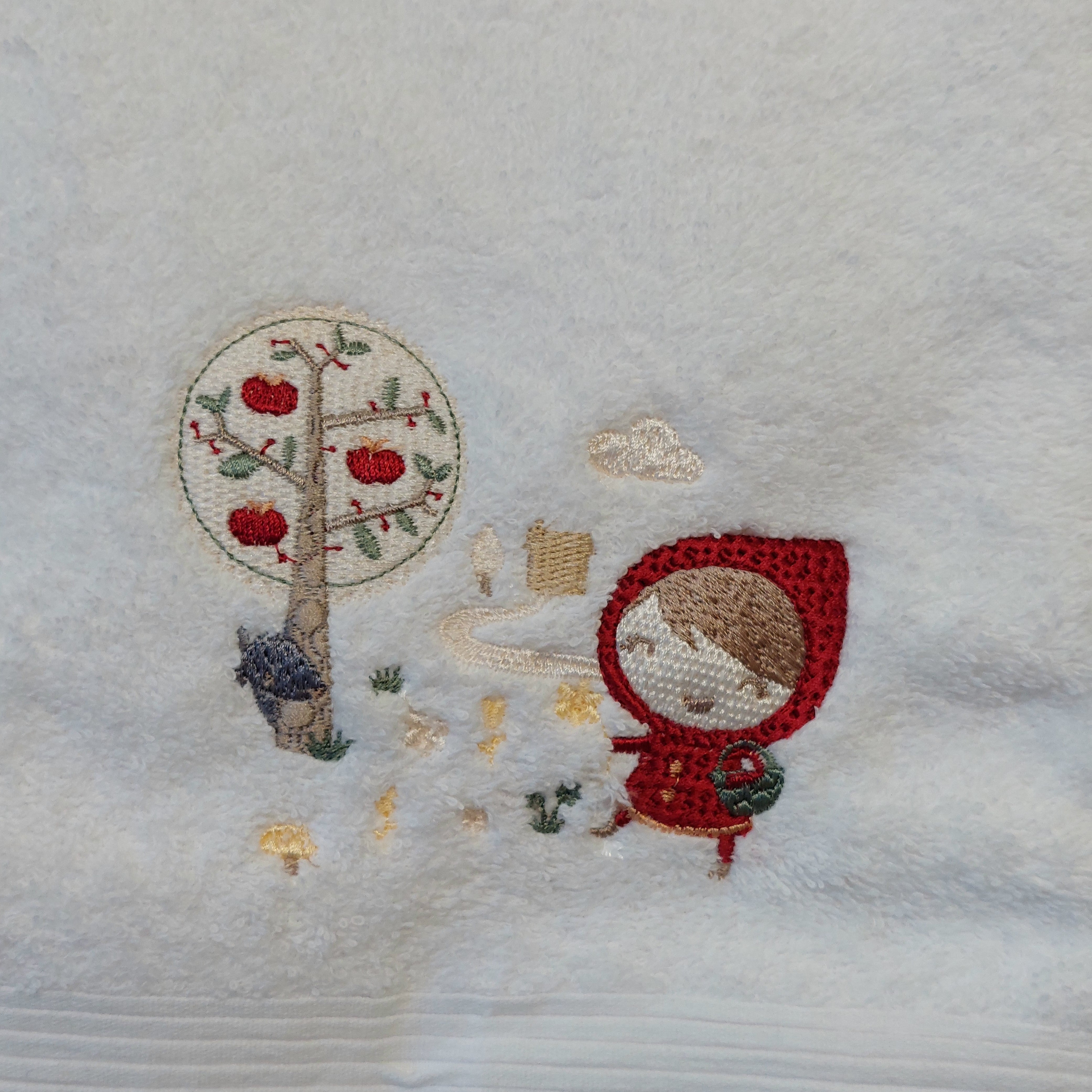 Linge de bain pour bébé en coton peigné Chaperon rouge
