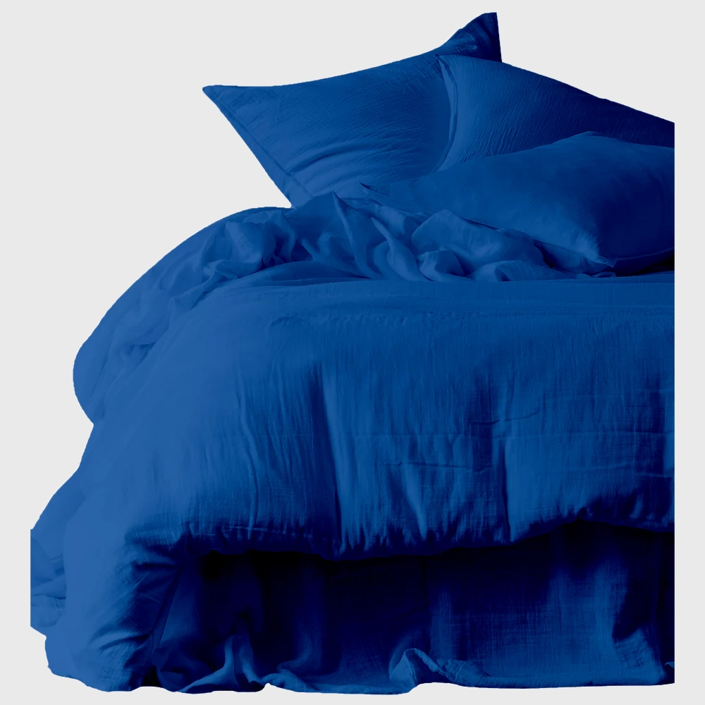 Set Housse de couette et Taies en double voile de coton Dili