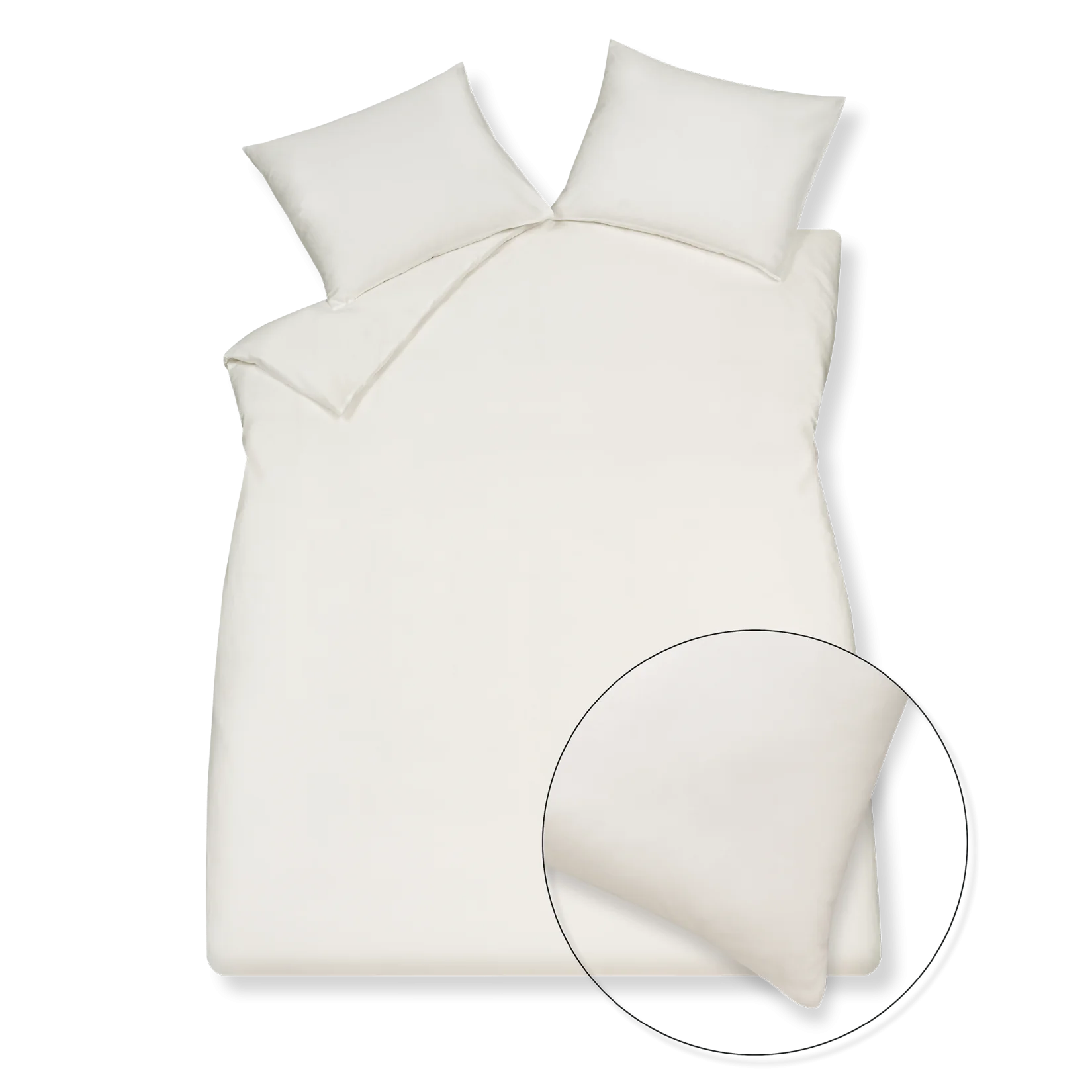 Set Housse de couette Offwhite Tencel et Coton