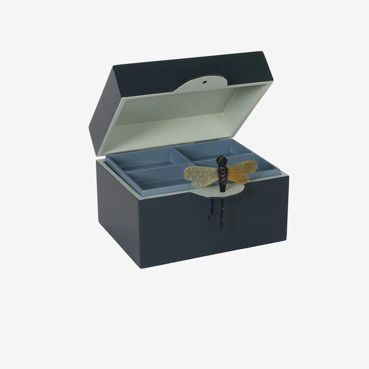 Boîte à bijoux laquée Libellule
