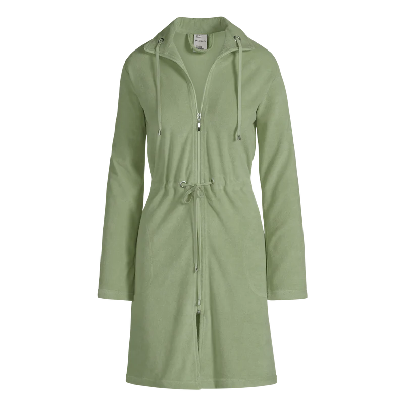 Woman short bathrobe in jersey and terrycloth "Vogue"