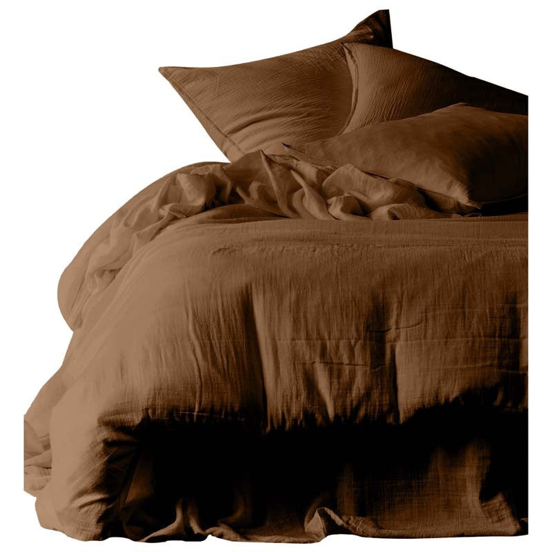 Set Housse de couette et Taies en double voile de coton Dili
