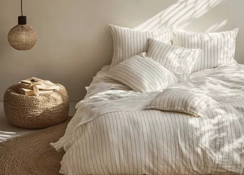 Set de 2 taies d'oreiller en double voile de coton Harlem by Haomy