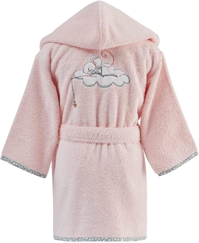 SET éponge et peignoir pour bébé en coton Mousquette