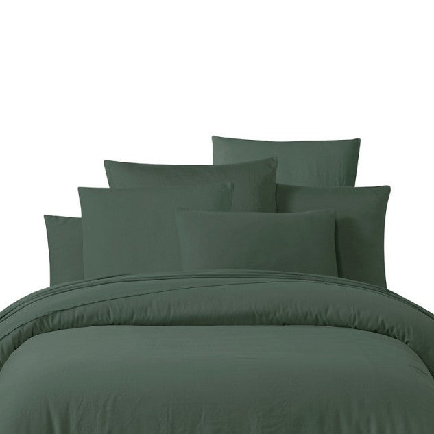 SET Taies et Housse de couette Satin lavé Taloa