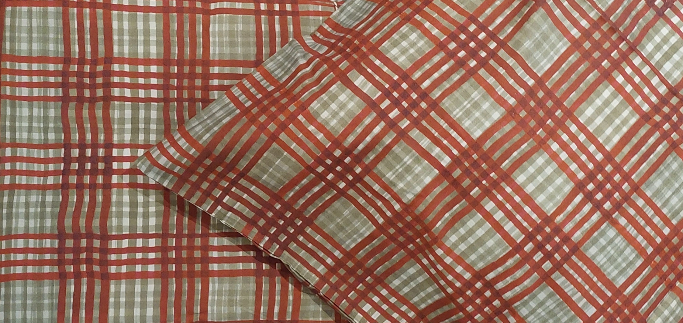 Set Housse de couette et taies Tartan
