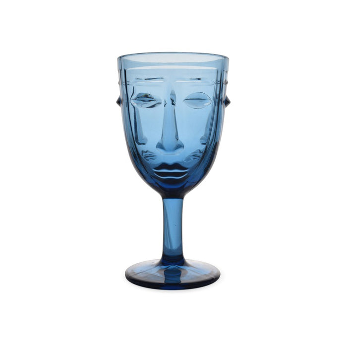 Verres gobelet et Verres à pied Visage Bleu