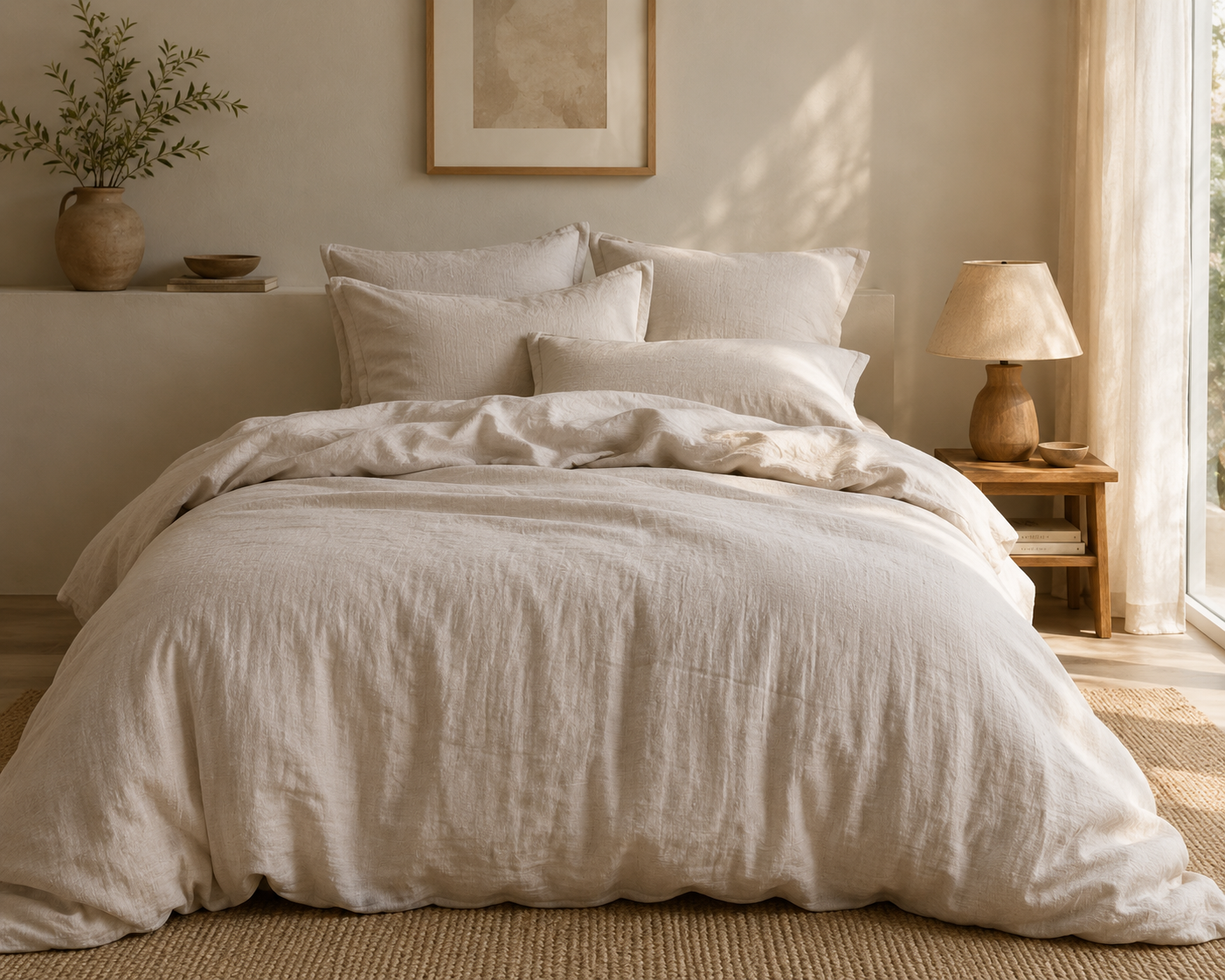 Housse de couette en double voile de coton Dili