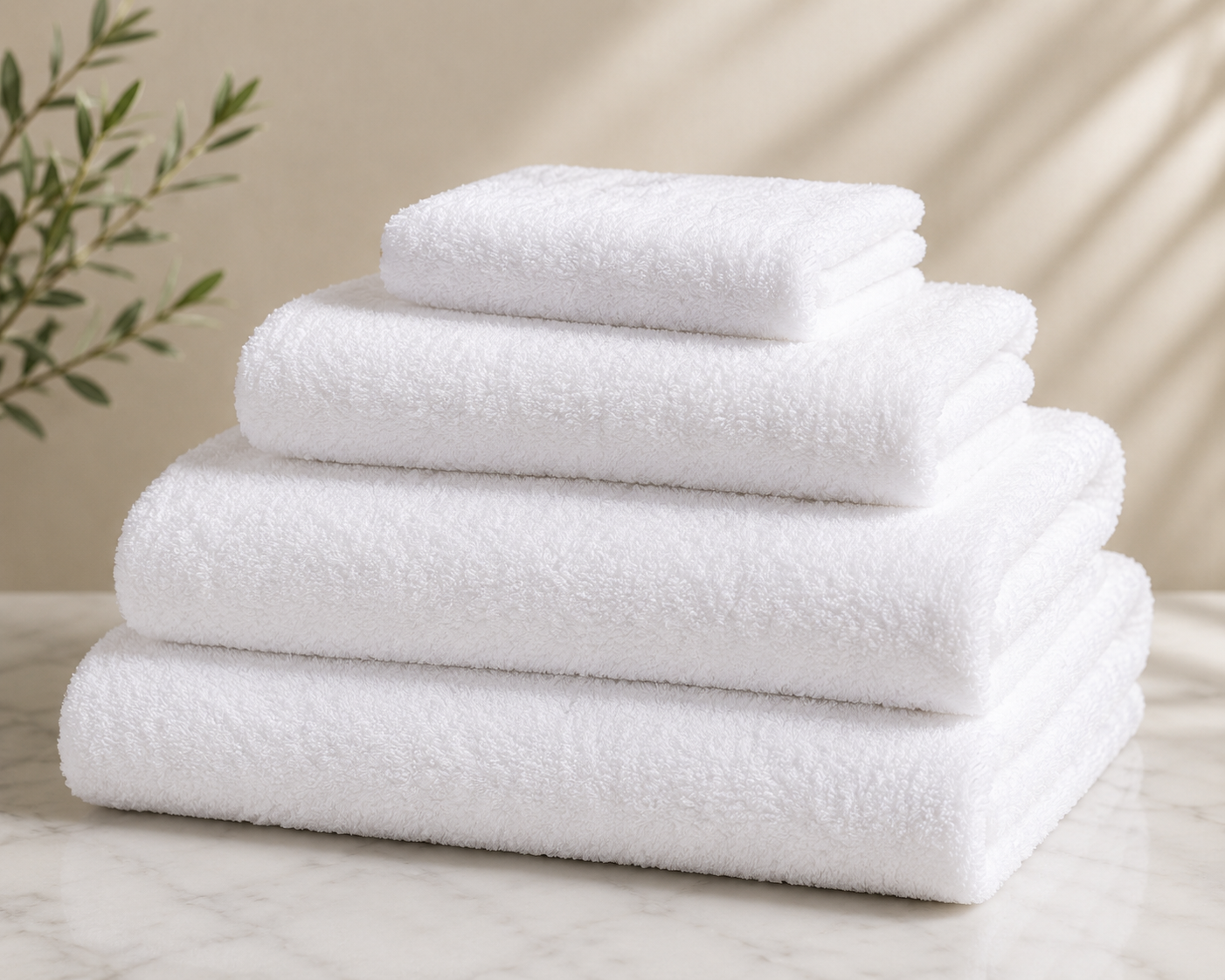 Linge de bain unis Blanc