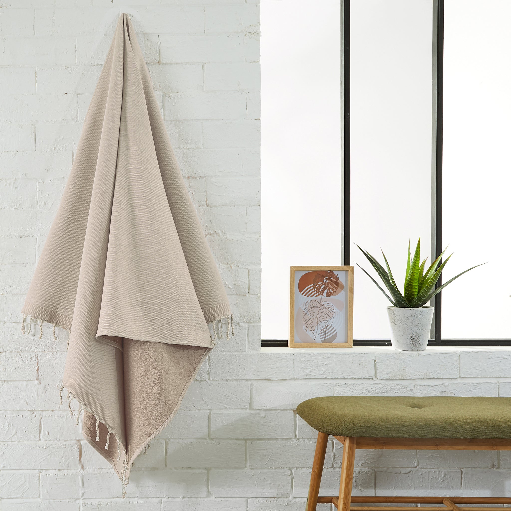 Fouta Doublée éponge unie