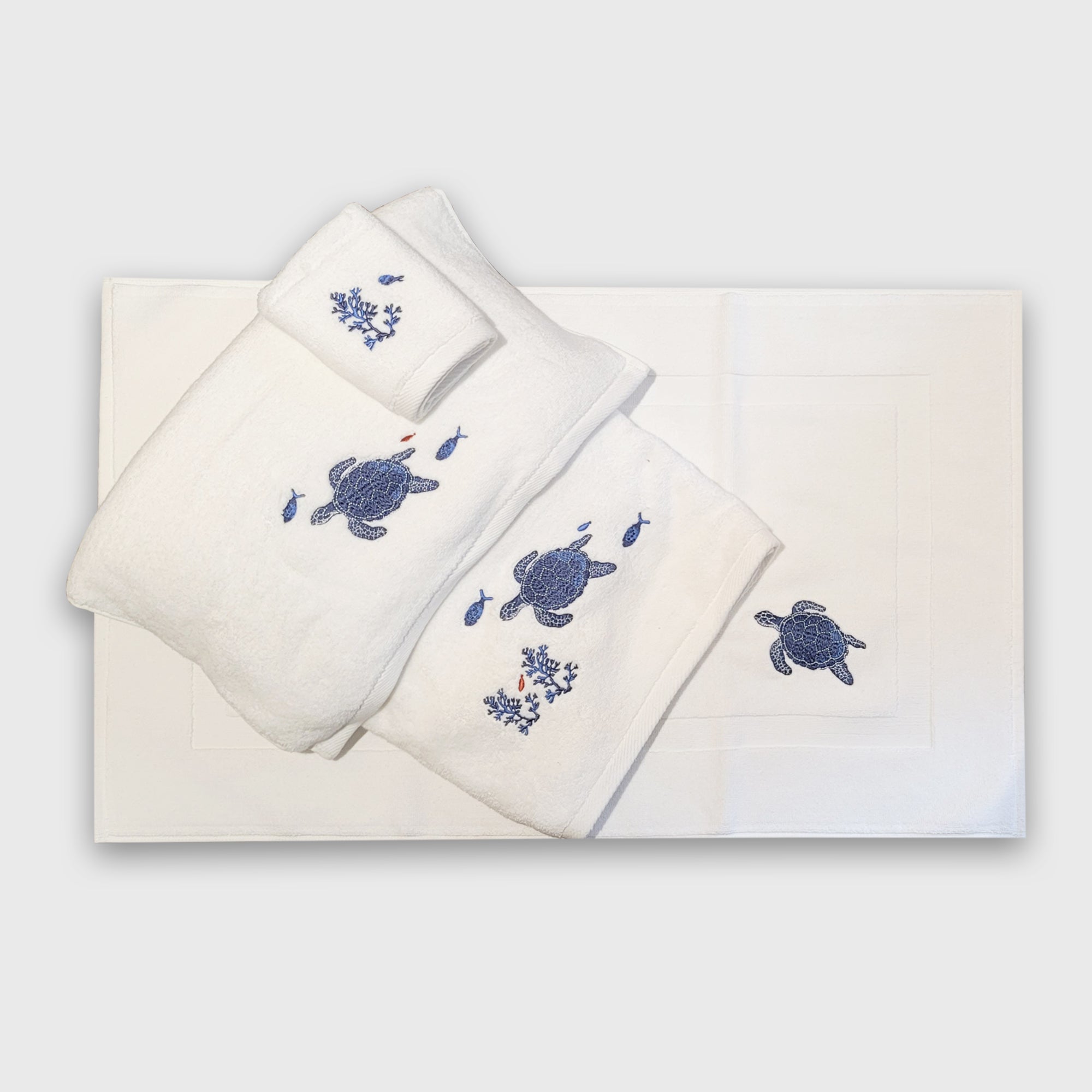Set Tortue Linge de bain avec broderie
