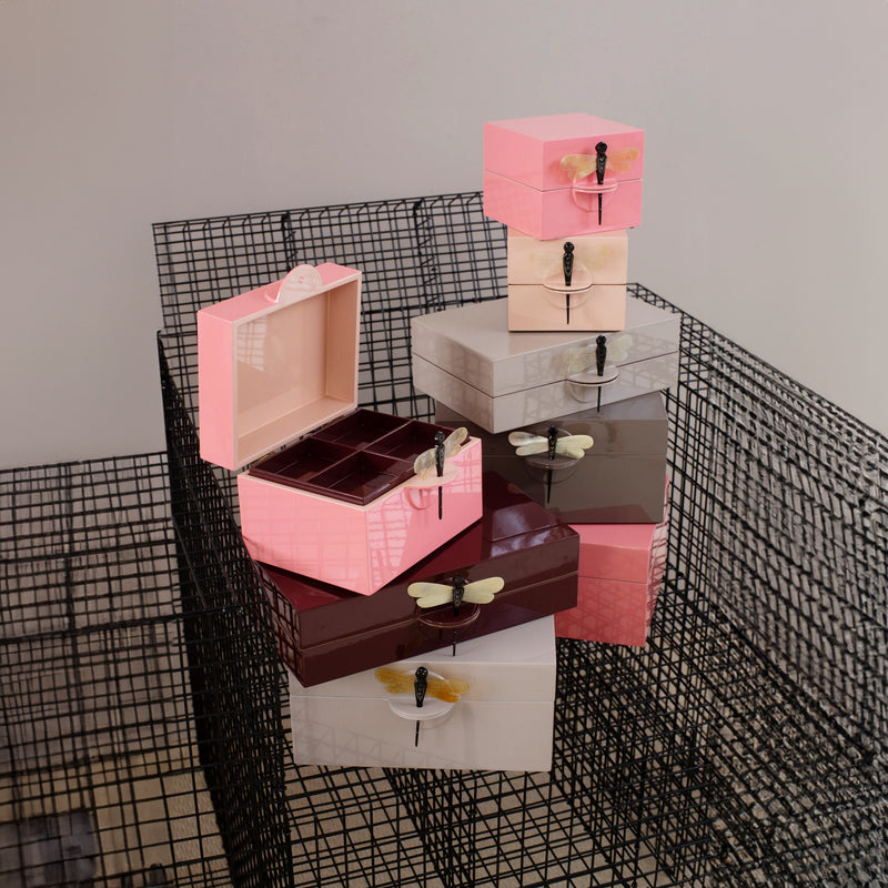 Boîte à bijoux laquée Libellule
