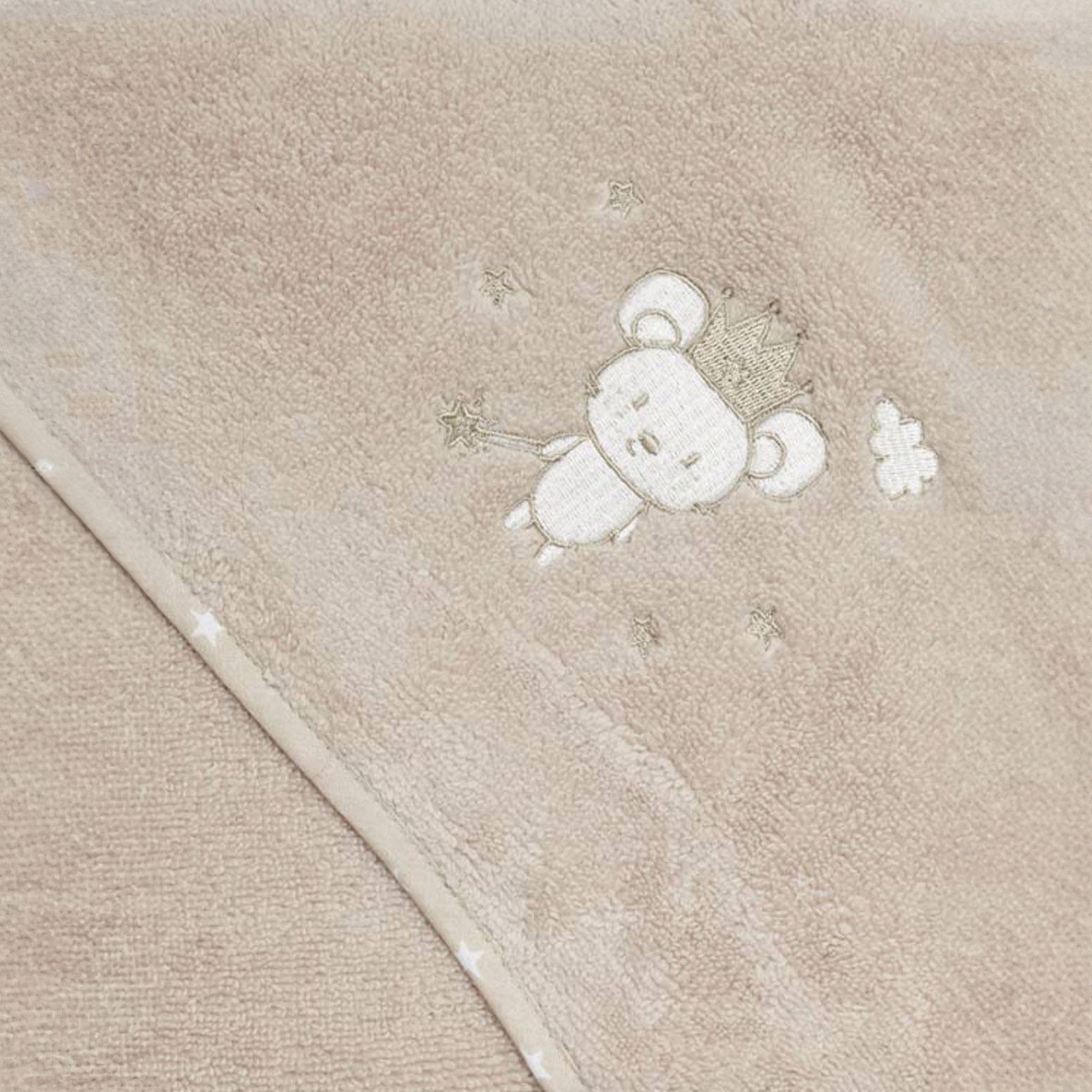 Linge de bain à capuche pour bébé en coton Mouse