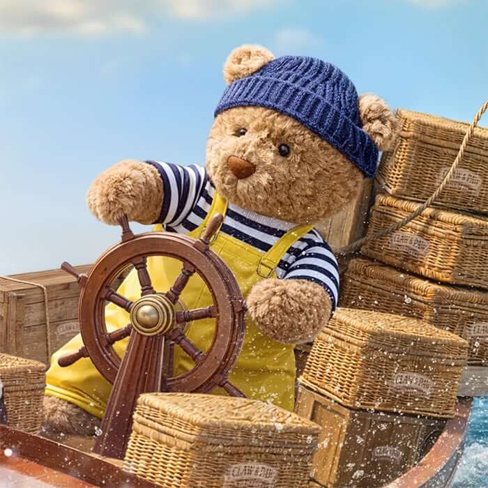 Bartholomew Bear Seafarer Outfit by Jellycat