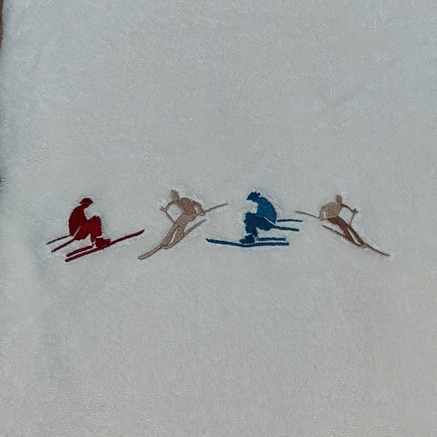 Set 3pc Linge de bain avec Skieurs brodés
