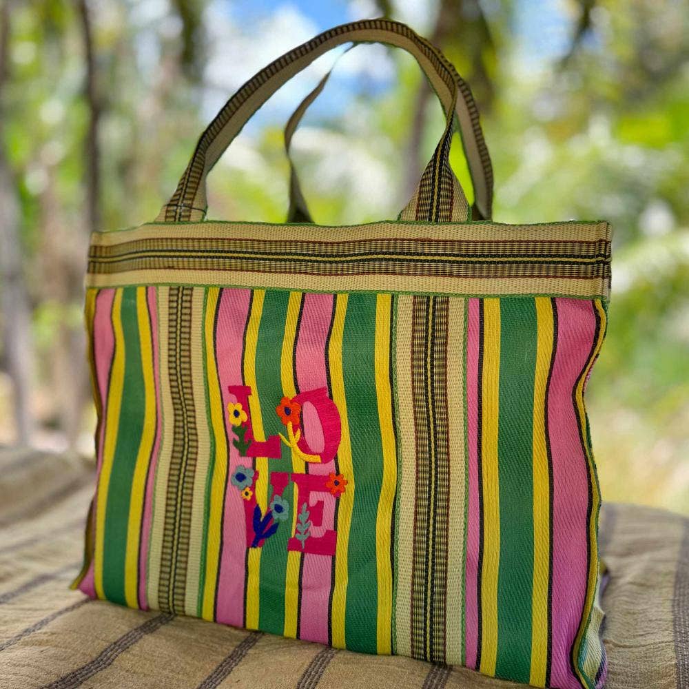 Shopper XL en plastique recyclé LOVE 25