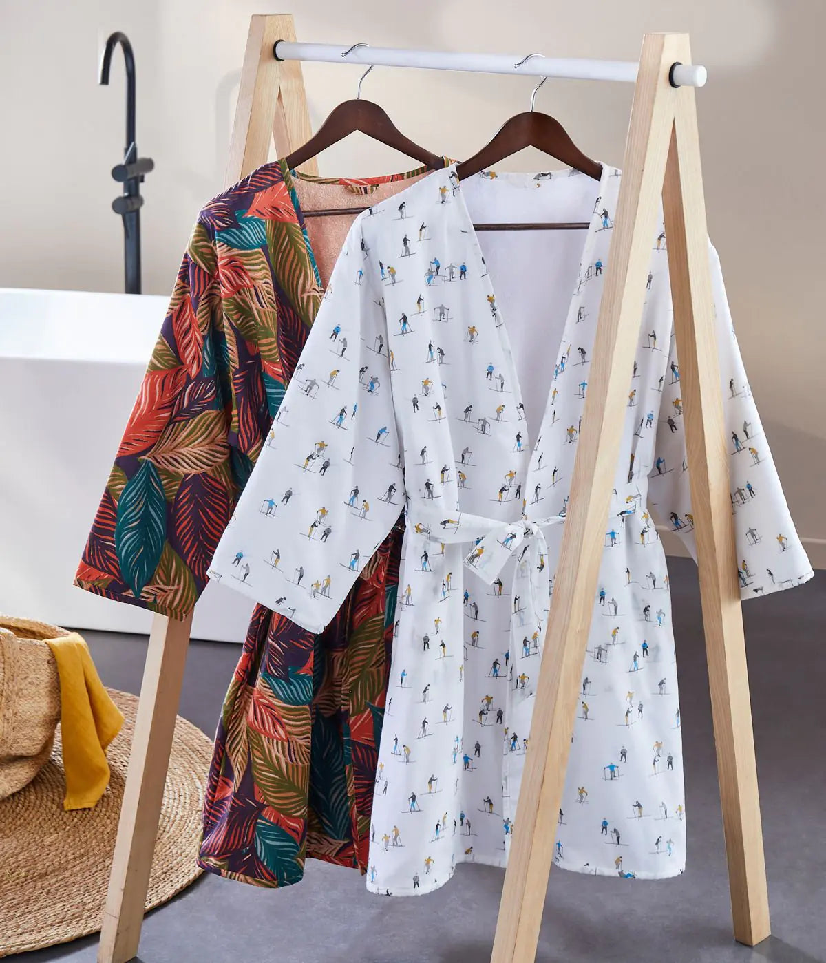 kimono SNOW en voile de coton et éponge