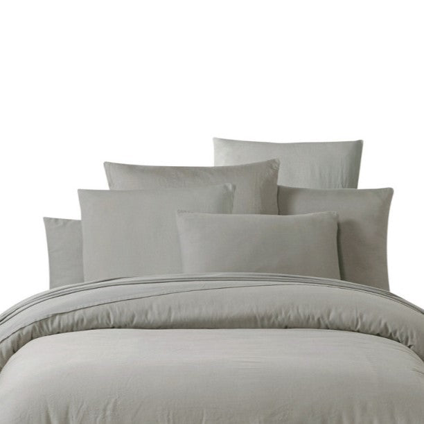 SET Taies et Housse de couette Satin lavé Taloa