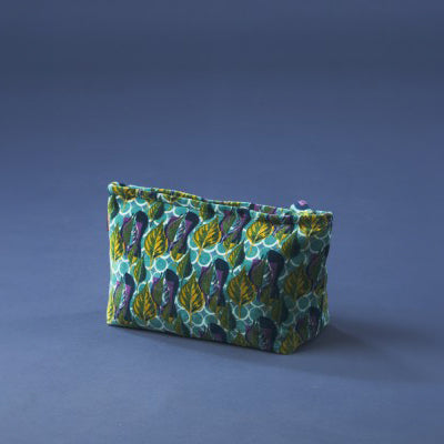 Grande Trousse de toilette en velours green