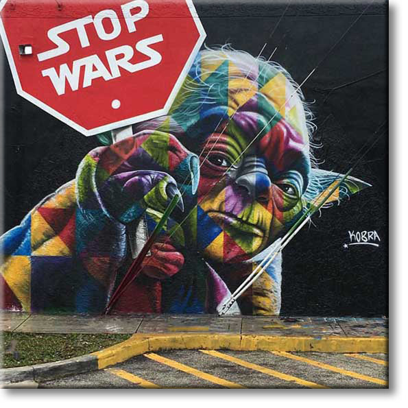 Tableaux muraux  Street Art sur toile 20x20cm