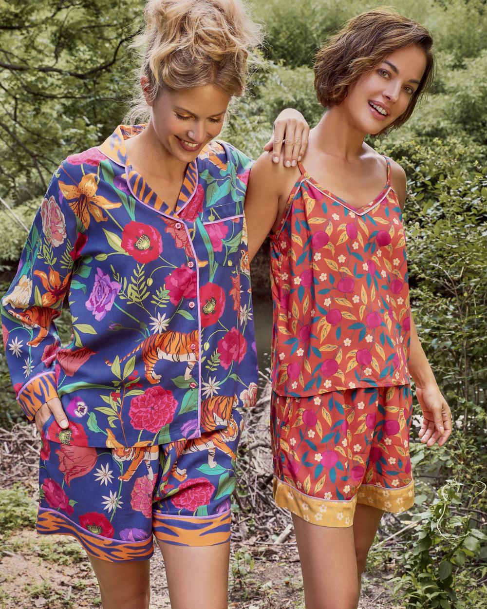 Pyjama shorty bretelles Léopard Powder
