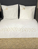 Housse de couette Flocons BEIGE brodés