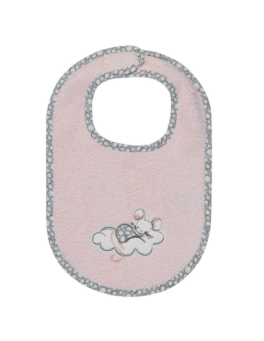 Combed cotton baby bath linen with embroidered fish