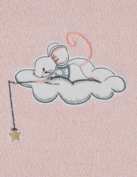 SET éponge et peignoir pour bébé en coton Mousquette