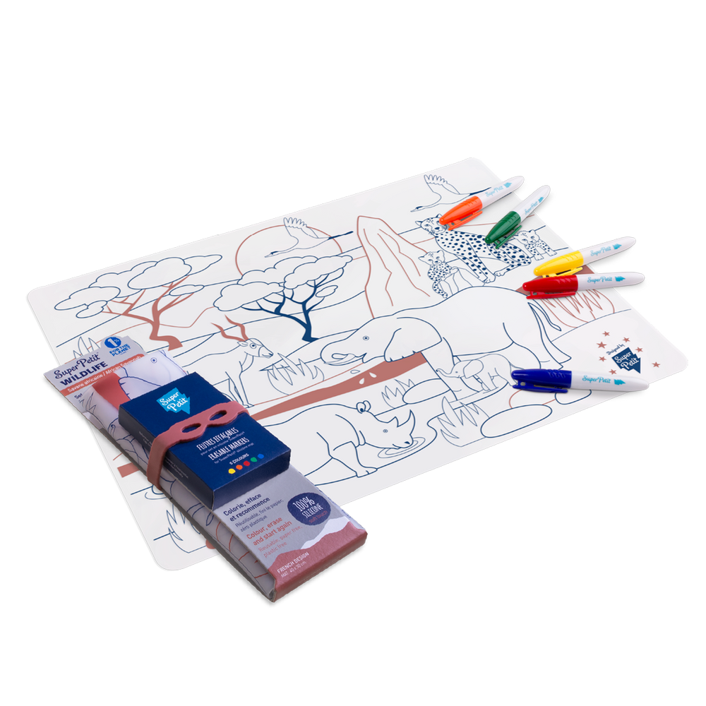 Set de table en silicone à colorier Super Petit
