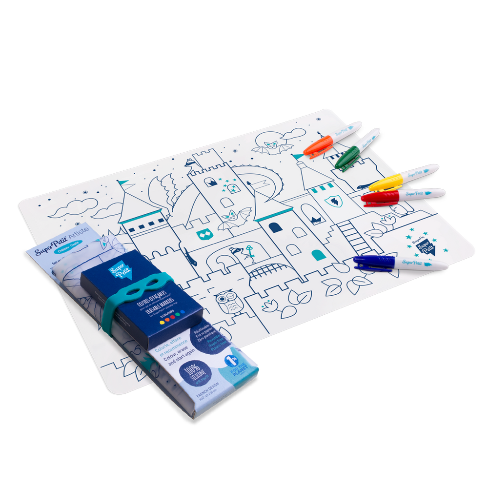Set de table en silicone à colorier Super Petit