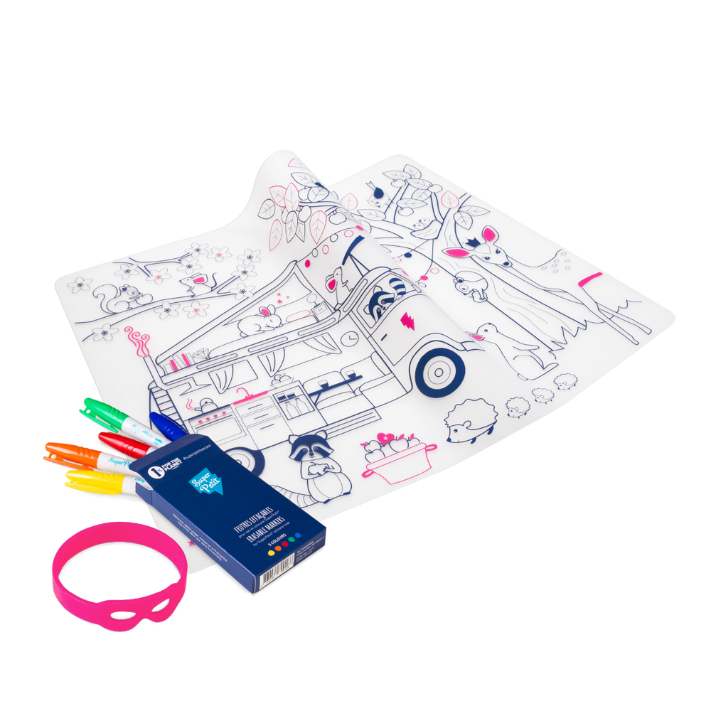 Set de table en silicone à colorier Super Petit