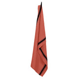 Blue swimsuit with red rectangular patterns for men