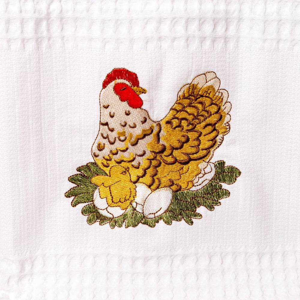 Embroidered kitchen towel