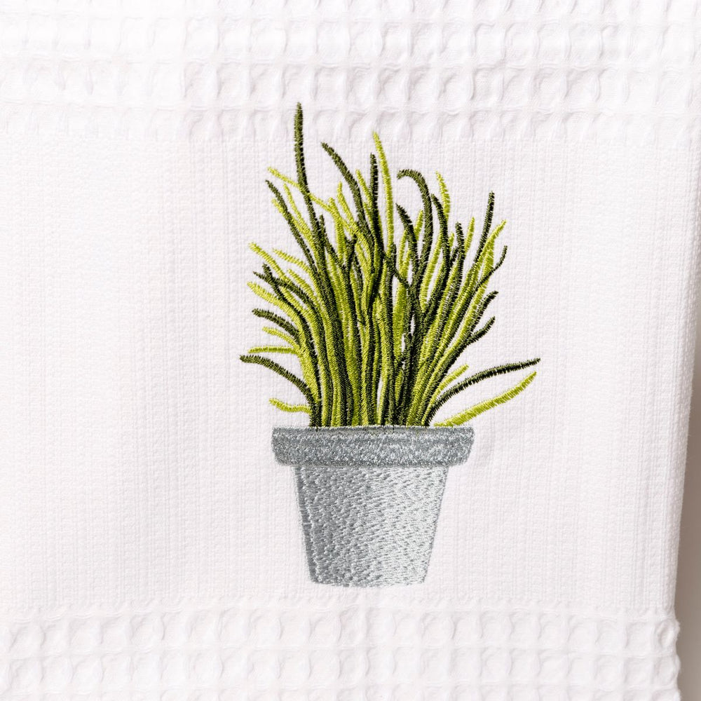 Embroidered kitchen towel