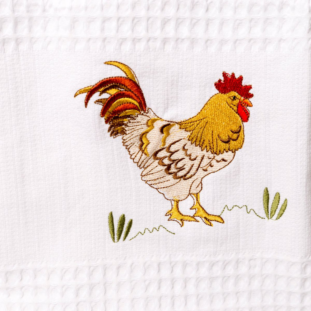 Embroidered kitchen towel