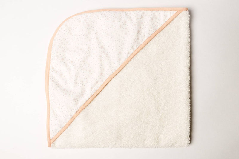 Linge de bain à capuche pour bébé avec imprimé étoiles